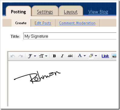 How to include Signature at the end of post – Arabiyatuna